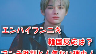 エンハイフン ニキ 韓国反応 アンチ 人気ない