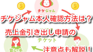 チケジャム　本人確認　方法　売上金　引き出し　申請　注意点