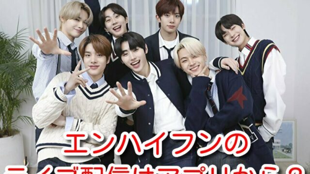 エンハイフン　ライブ配信　アプリ　VLIVE　見方　日本語字幕